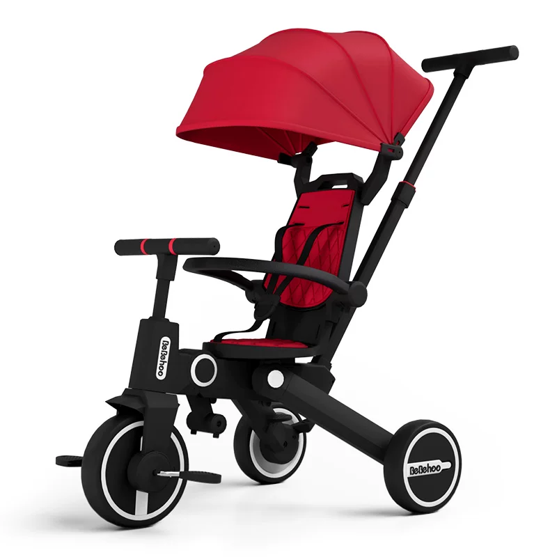 Bebeihoo baby tricycle children's bicycle 1-6 years old walking tool lightweight folding two-way baby stroller