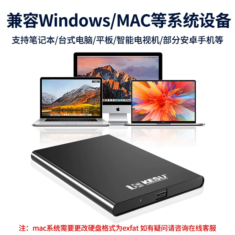 Keshuo Metal Portable Hard Drive 1t Mobile Computer 500g External Storage High Speed 2T Mechanical Hard Drive 320g