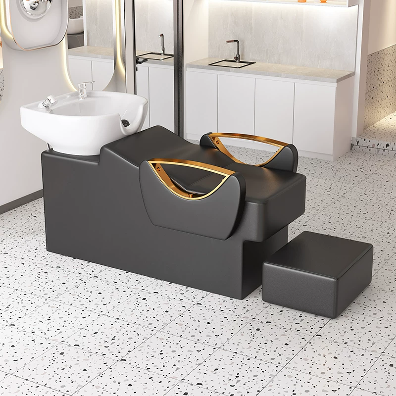 Free shipping hair salon special flushing bed manufacturer direct sales hair salon shampoo bed new semi lying shampoo bed