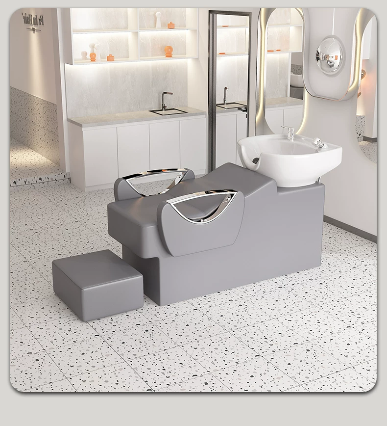 Free shipping hair salon special flushing bed manufacturer direct sales hair salon shampoo bed new semi lying shampoo bed