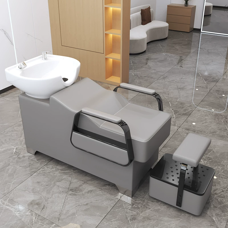 Free shipping hair salon special flushing bed manufacturer direct sales hair salon shampoo bed new semi lying shampoo bed
