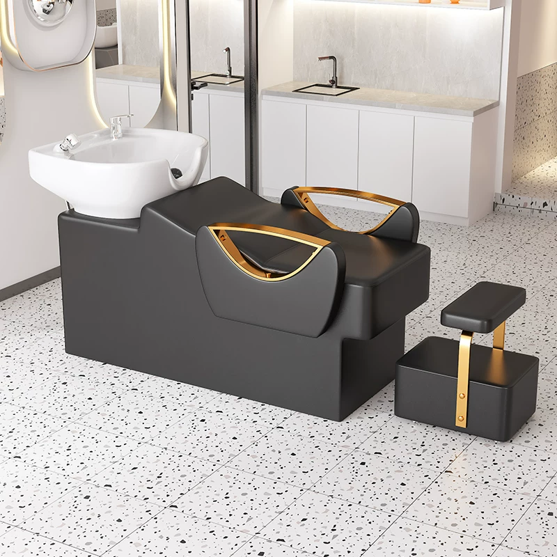 Free shipping hair salon special flushing bed manufacturer direct sales hair salon shampoo bed new semi lying shampoo bed
