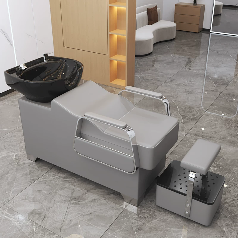 Free shipping hair salon special flushing bed manufacturer direct sales hair salon shampoo bed new semi lying shampoo bed