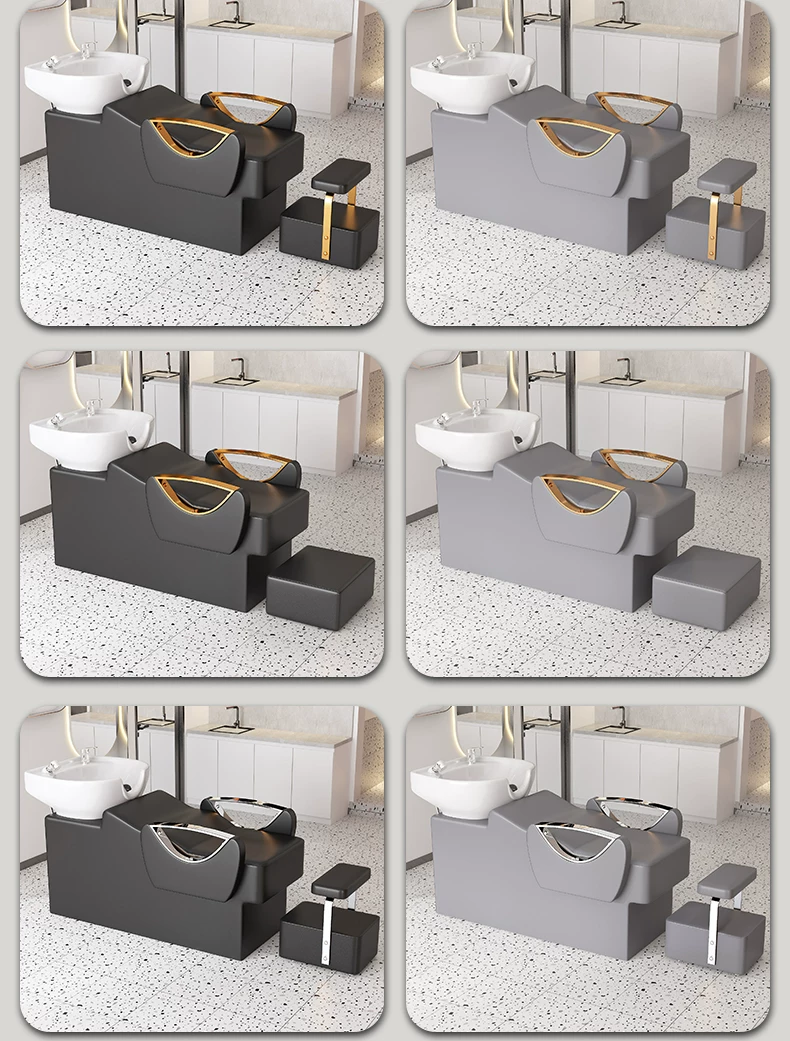 Free shipping hair salon special flushing bed manufacturer direct sales hair salon shampoo bed new semi lying shampoo bed