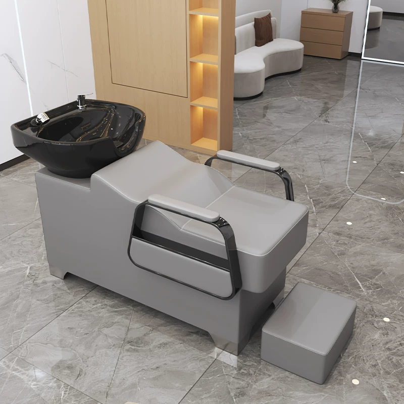 Free shipping hair salon special flushing bed manufacturer direct sales hair salon shampoo bed new semi lying shampoo bed