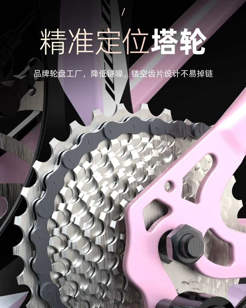 Mountaineering Bike Adult Female Variable Speed Youth Highway Campus Shock Absorber Bike 24 inch Male Junior High School Student