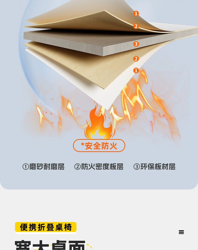 Outdoor folding table, portable camping table, picnic table, barbecue table, simple adjustable stall table, rectangular table