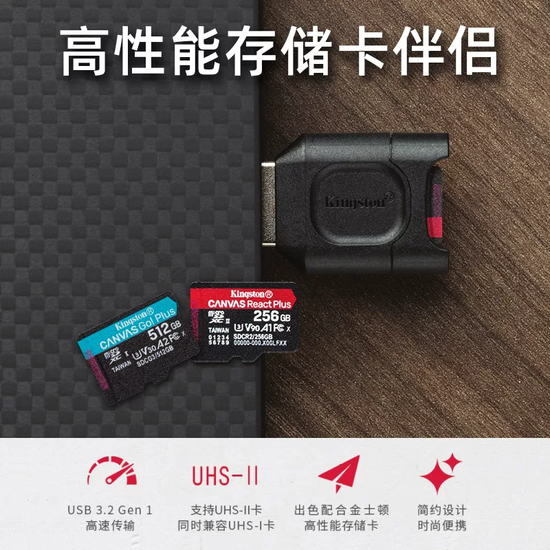Kingston MLPM Fashion Portable Card Reader TF Card USB3.2 High Speed Reading High Performance Memory Card Partner