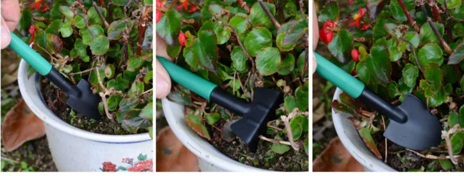 Home gardening flower planting tool set stainless steel flower shovel, rake shovel, flower and vegetable cultivation tool, potted plant, soil loosening small shovel