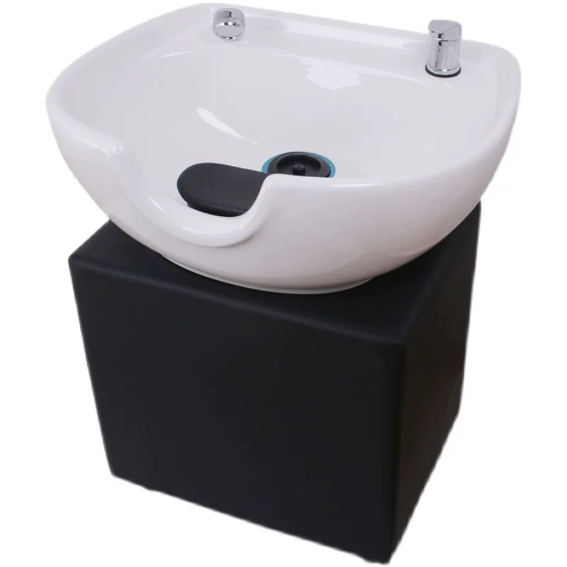 Sitting style flushing basin hair salon, ceramic basin hair salon, hair washing sink, vertical hair salon, flushing pool, hair washing bed accessories