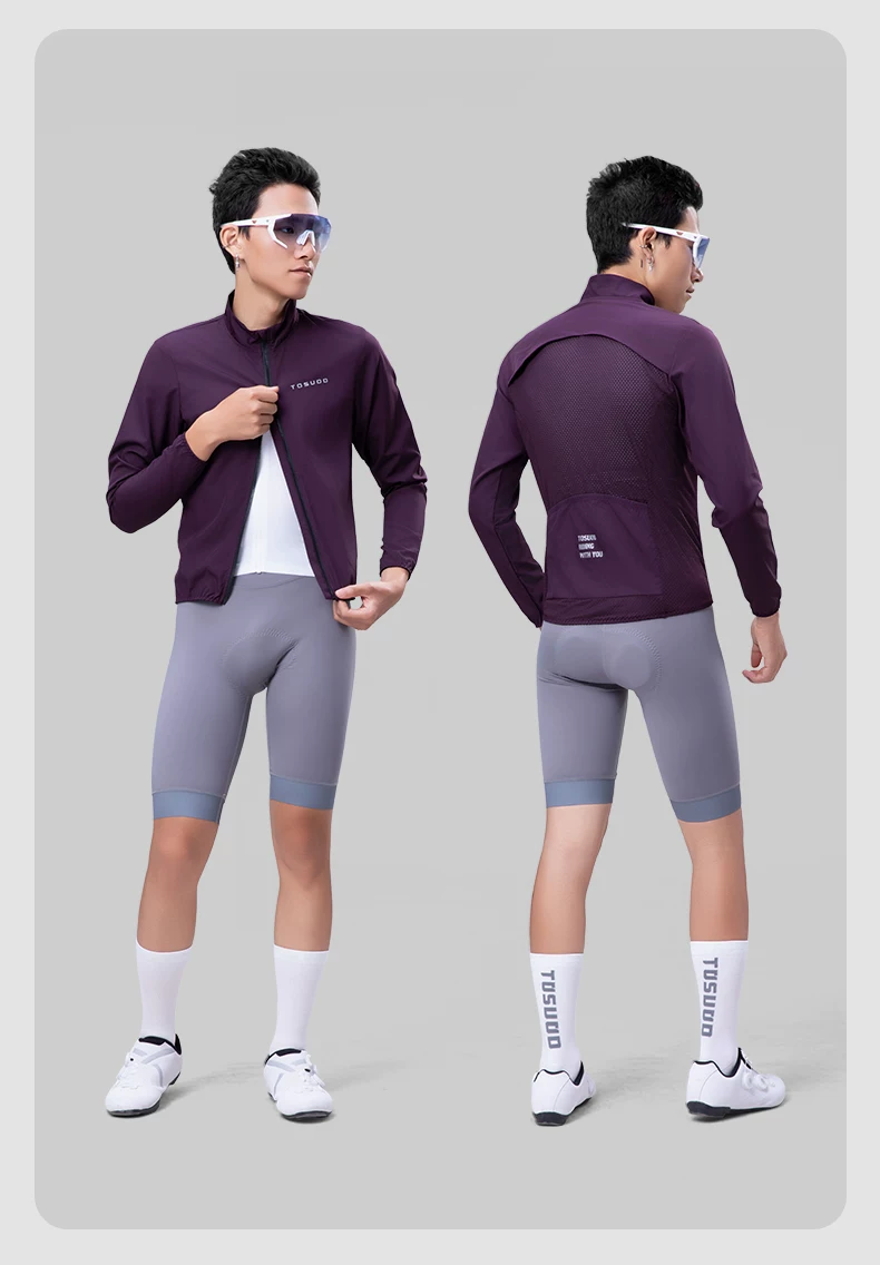 Captain Tas's spring and summer cycling clothes are windproof, waterproof, long sleeved, breathable, road bike riding windbreakers, jackets for men and women