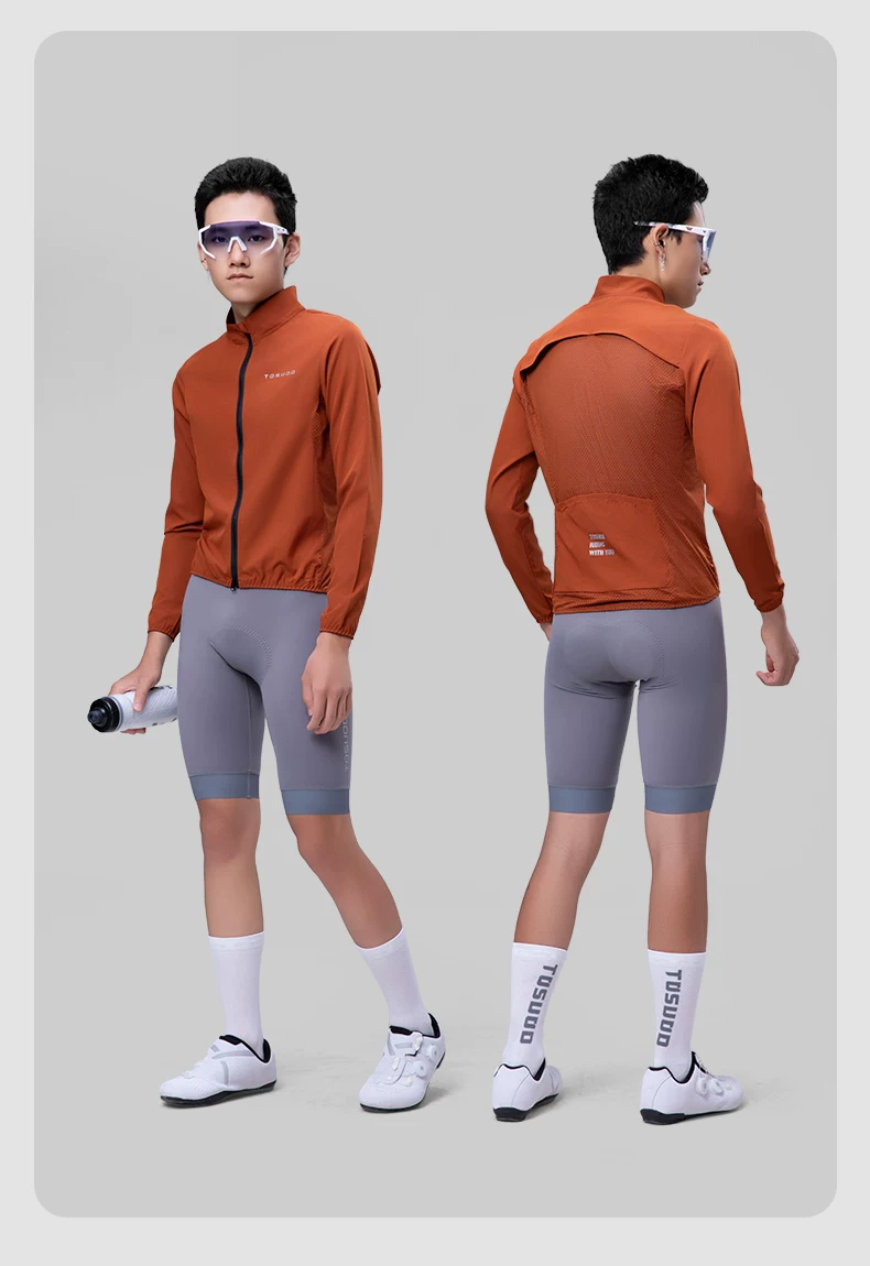 Captain Tas's spring and summer cycling clothes are windproof, waterproof, long sleeved, breathable, road bike riding windbreakers, jackets for men and women