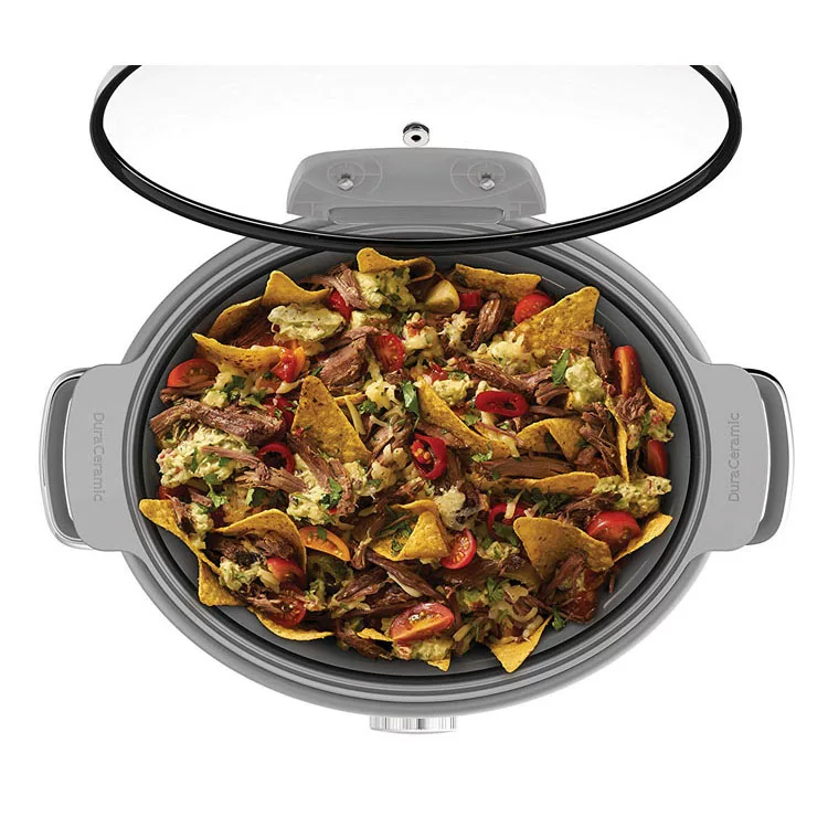 Медленноварка Crock-Pot CSC038 с антипригарным покрытием и стеклянной крышкой, 4.5л