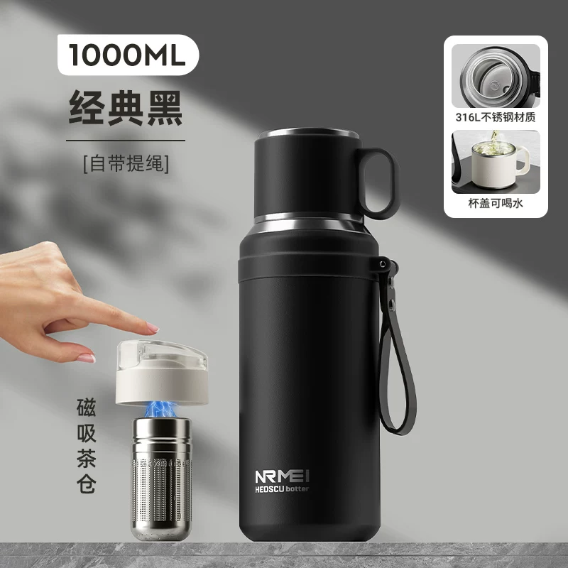 316 stainless steel insulated cup for men, large capacity 2026 new model, cold insulated steaming tea cup, water cup, kettle, genuine