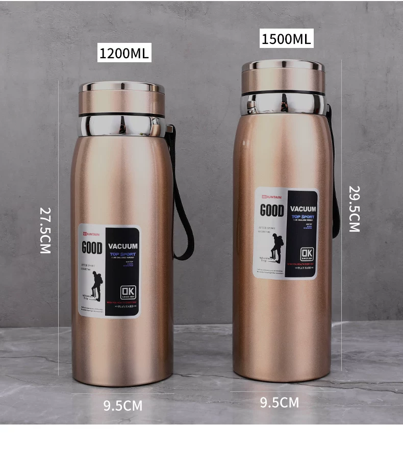 316 stainless steel outdoor car portable insulated cup with a large capacity of 1000ml, men's and women's business tea cups, 800