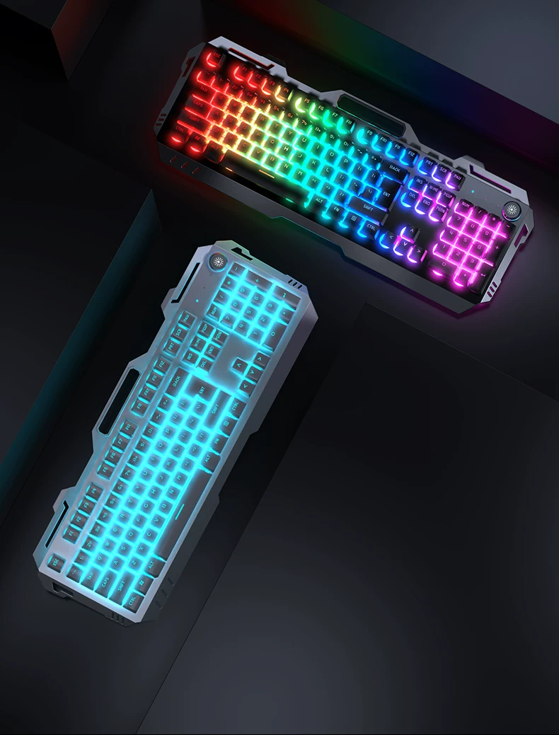Three piece set of keyboard and mouse for e-sports games, with a mechanical feel, wireless cable, keyboard and mouse for the front runner