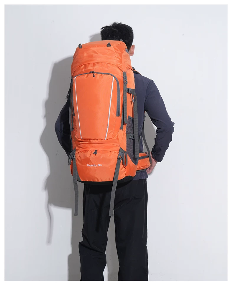 2025 Outdoor Large Capacity Mountaineering 80 liter Multi functional Camping Tent, Anti Splashing Water Travel Backpack Bag for Hiking