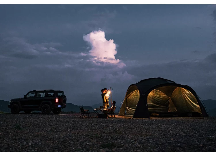 Dome canopy tent, outdoor super large cool shed, outdoor camping sunshade, portable rainproof and sun protection sunshade