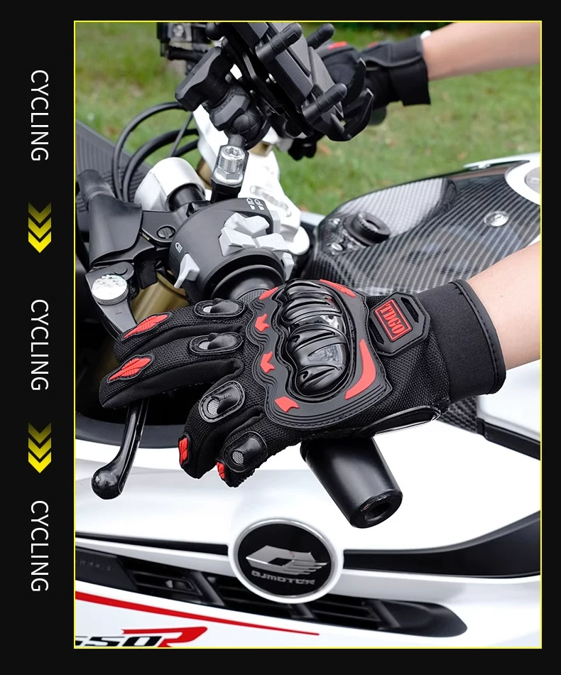 Motorcycle gloves for summer riding, motorcycle and electric bike, anti fall, waterproof, windproof, sunscreen, breathable, suitable for men and women all year round