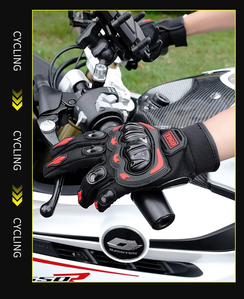 Motorcycle riding gloves for men in summer, all finger breathable. Motorcycle gloves, anti fall, bicycle gloves, windproof