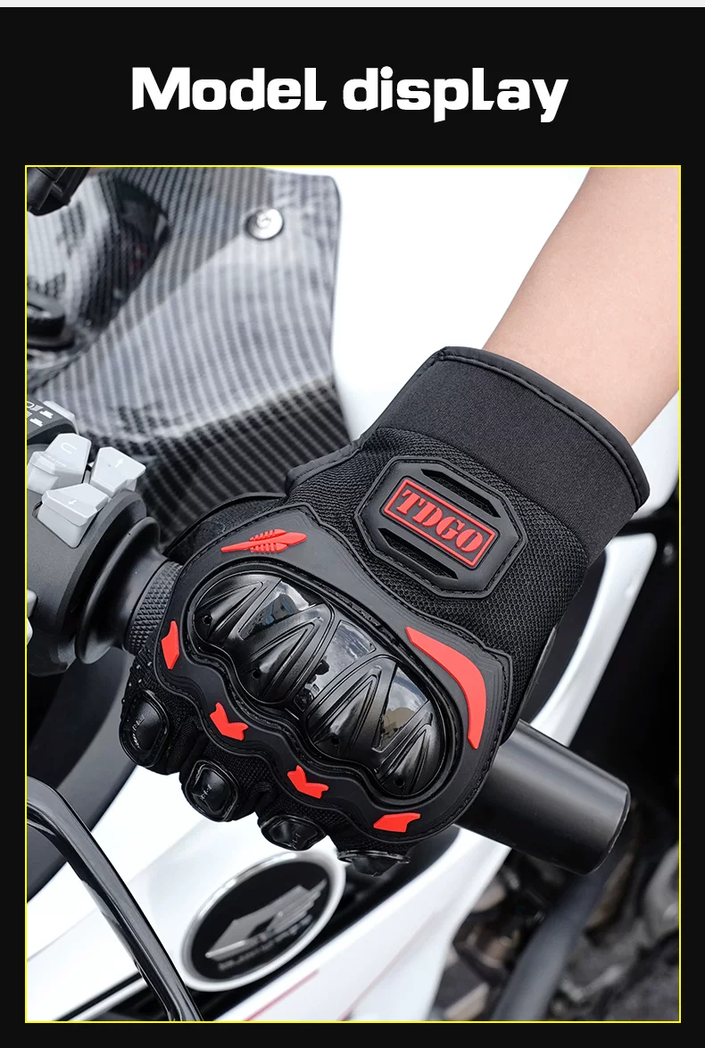 Motorcycle riding gloves for men in summer, all finger breathable. Motorcycle gloves, anti fall, bicycle gloves, windproof