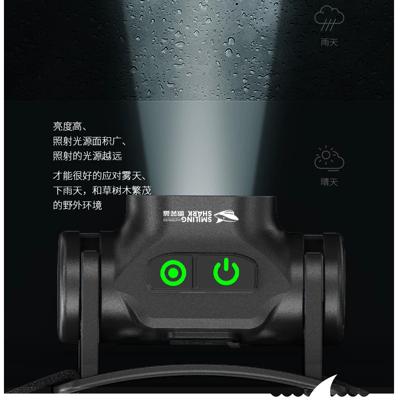 Long endurance headlight 2026 new strong light ultra bright hour 100 outdoor sensing night fishing special head mounted