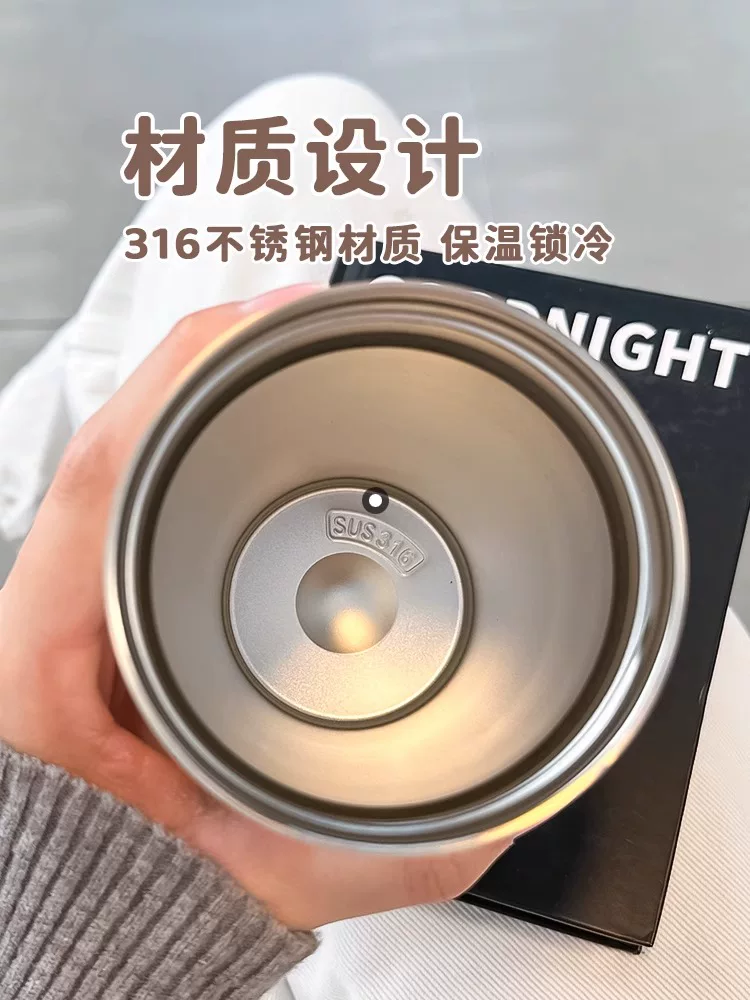 2025 new insulated cup for women with high appearance, straw water cup, 316 stainless steel high-end internet famous insulated coffee cup