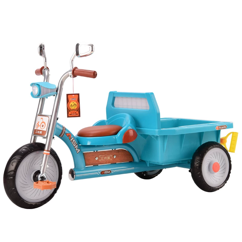 Children's tricycle bicycle 1-2-3-6 years old, large size, can carry people, baby bike with rear bucket, children's bike