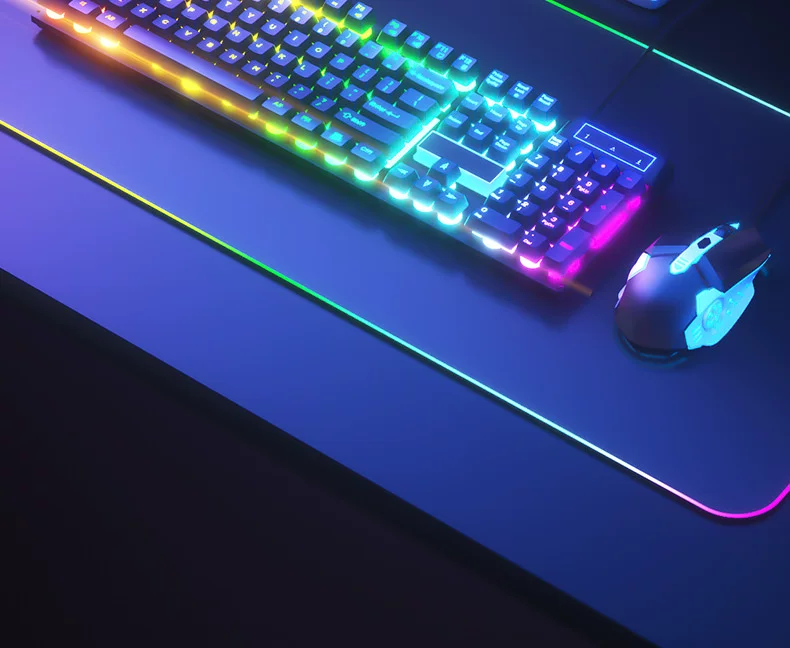 Mechanical tactile keyboard and mouse group, wired e-sports games, office, silent laptop, desktop keyboard and mouse