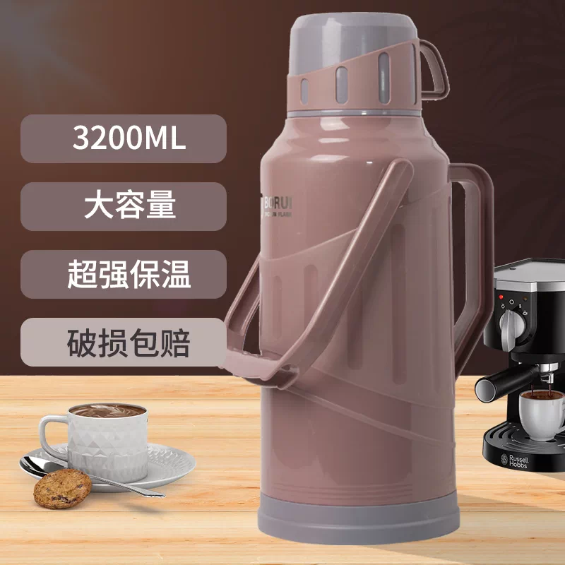Hot water bottle for student dormitories, thermos for home use, thermos for opening water, tea bottle, inner container, 3.2-liter, 8-pound hot water kettle