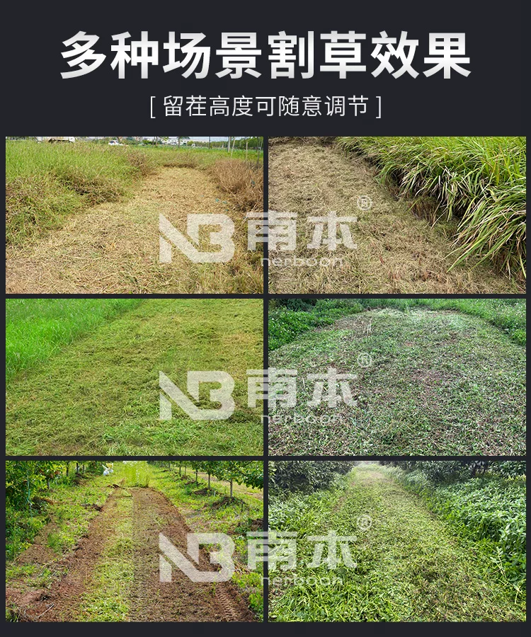 Nanben all terrain diesel remote-controlled tracked lawn mower, multifunctional rotary tiller, weeding lawn mower, rotary tiller