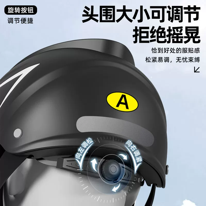 3C certified electric vehicle helmet, four season universal safety sunscreen ABS material, high-definition lens, 2025 new half helmet design