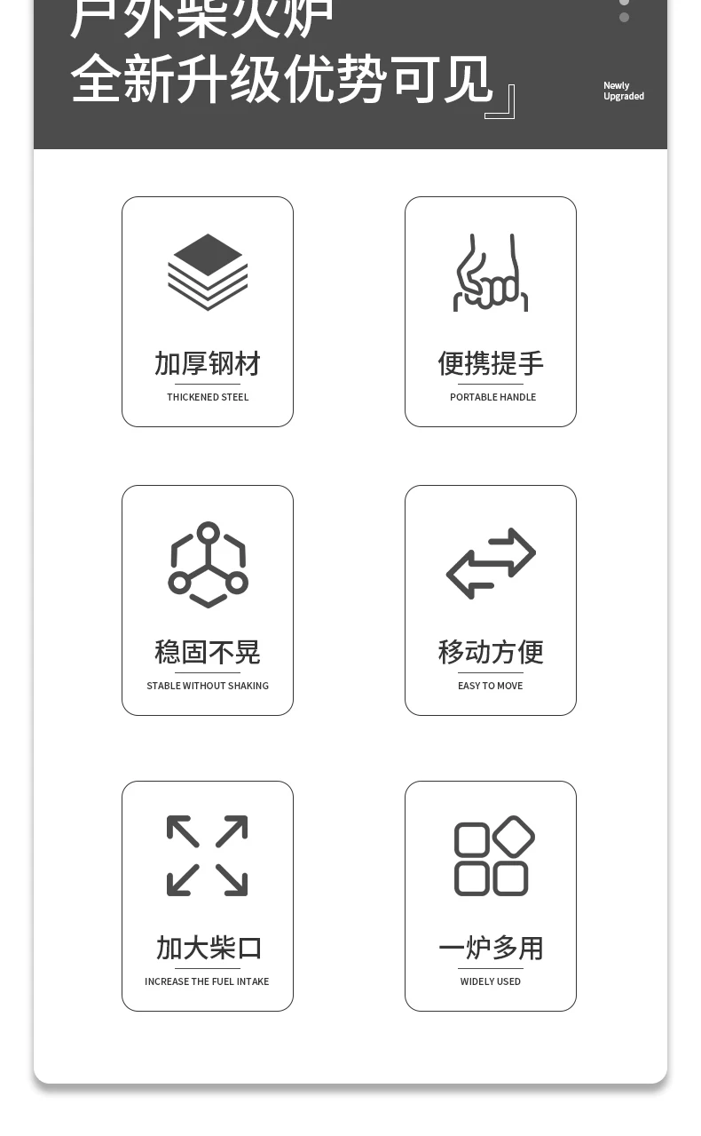 Outdoor Firewood Stove Portable Firewood Stove New Rural Household Small Firewood Stove Carbon Stove Outdoor Stove
