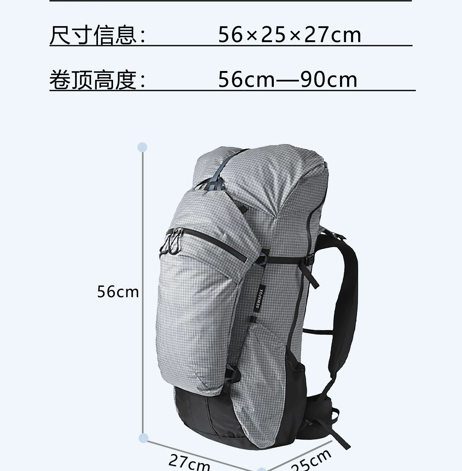Outdoor professional mountaineering backpack for men, lightweight and large capacity backpack for hiking, sports backpack for travel, lightweight for women