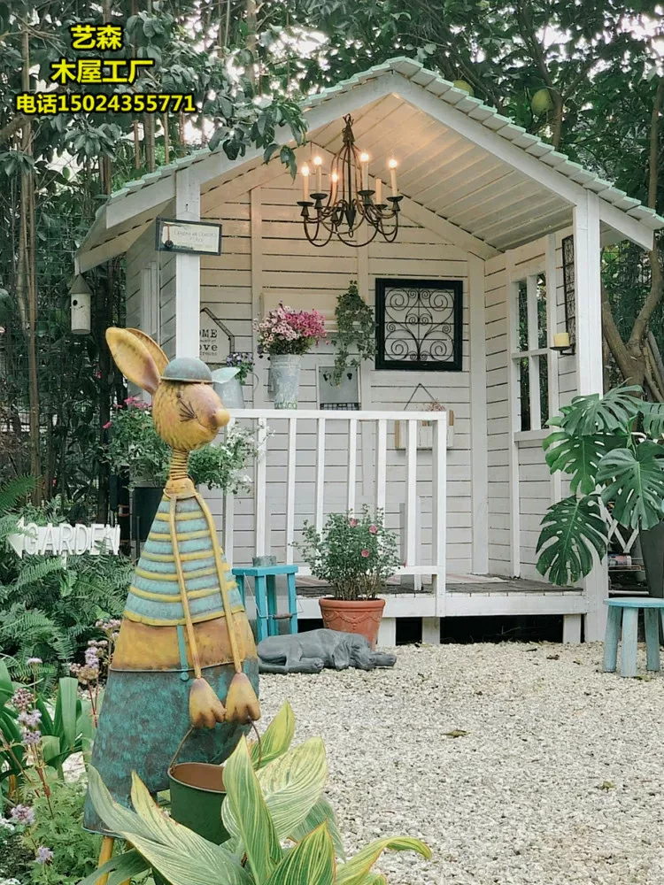 Kindergarten Outdoor Doll Home Wooden Kitchen Children's Outdoor Mobile Game House Garden Anti corrosion Wooden House Assembly