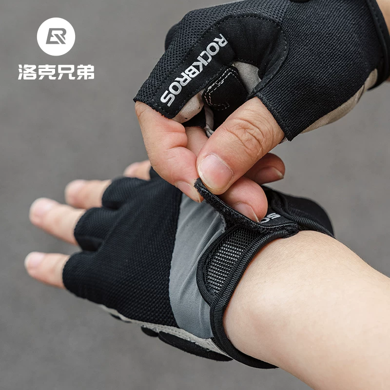 Rock Brothers cycling gloves, all finger mountain road cycling gloves, men's and women's spring and autumn touch screen long finger gloves