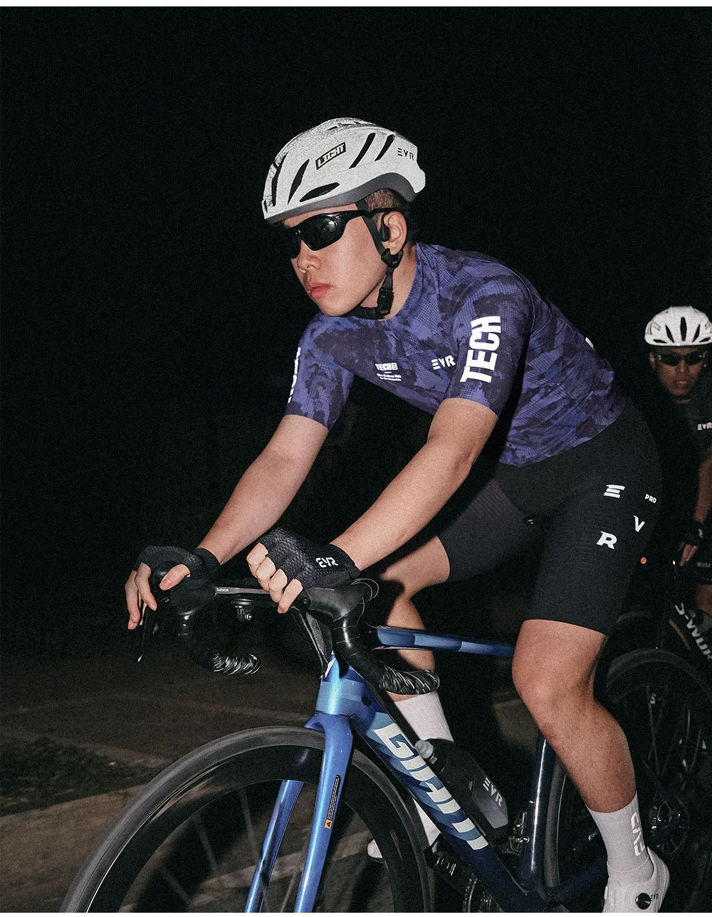 EVR men's cycling suit summer moisture absorbing, quick drying, reflective, antibacterial professional cycling suit short sleeved, light dust era
