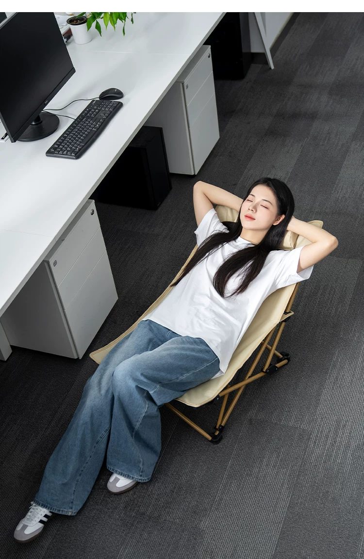 HULULU lounge chair nap folding bed office portable compact workstation nap tool ultra lightweight mini student