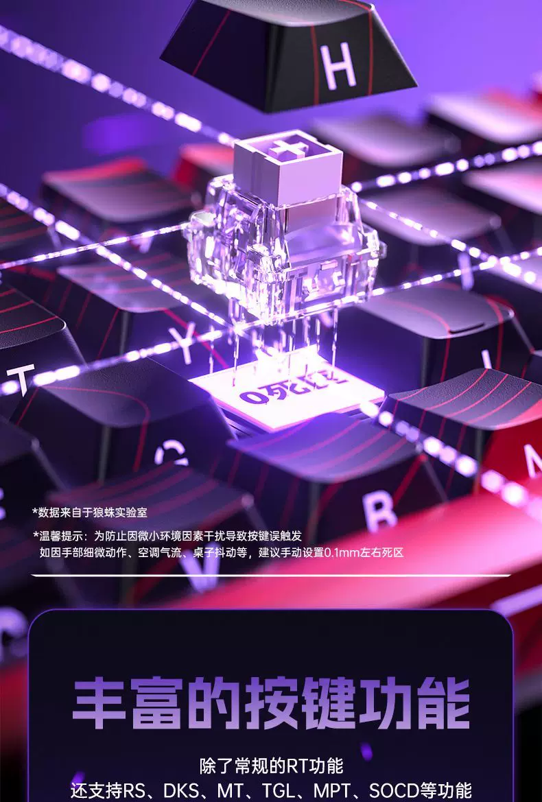 Wolf Spider Magnetic Axis Mechanical Keyboard WIN60 RGB Customized Wired Keyboard for Esports Games 68HE High Wheel Inquiry Rate Suitable for RT Fearless Contract