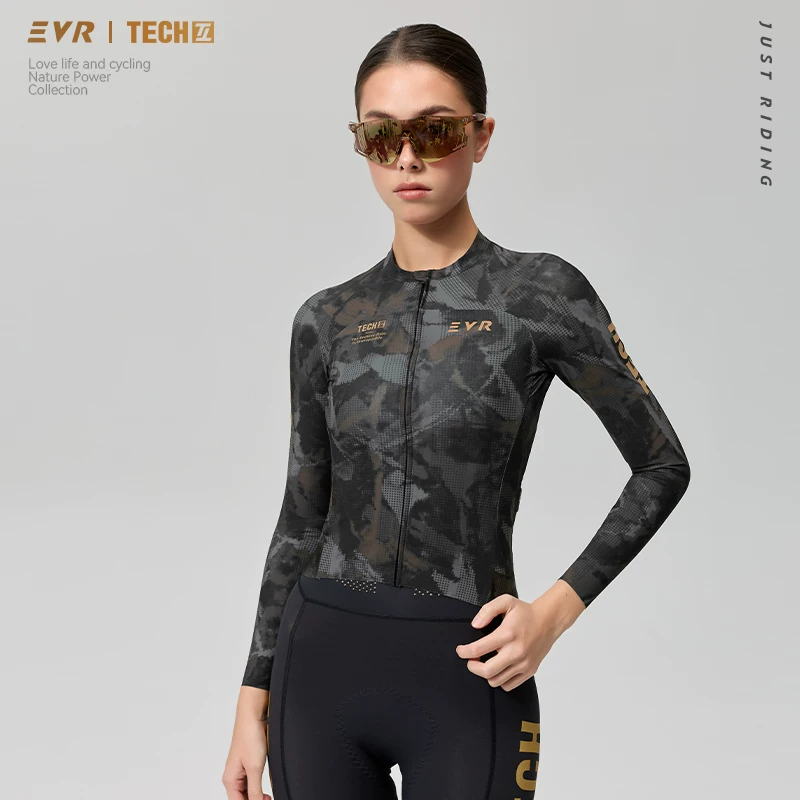 EVR26 New Light Dust Era Summer Cycling Clothing Long Sleeve Sunscreen Quick Drying Women's Road Bike Top High Elasticity
