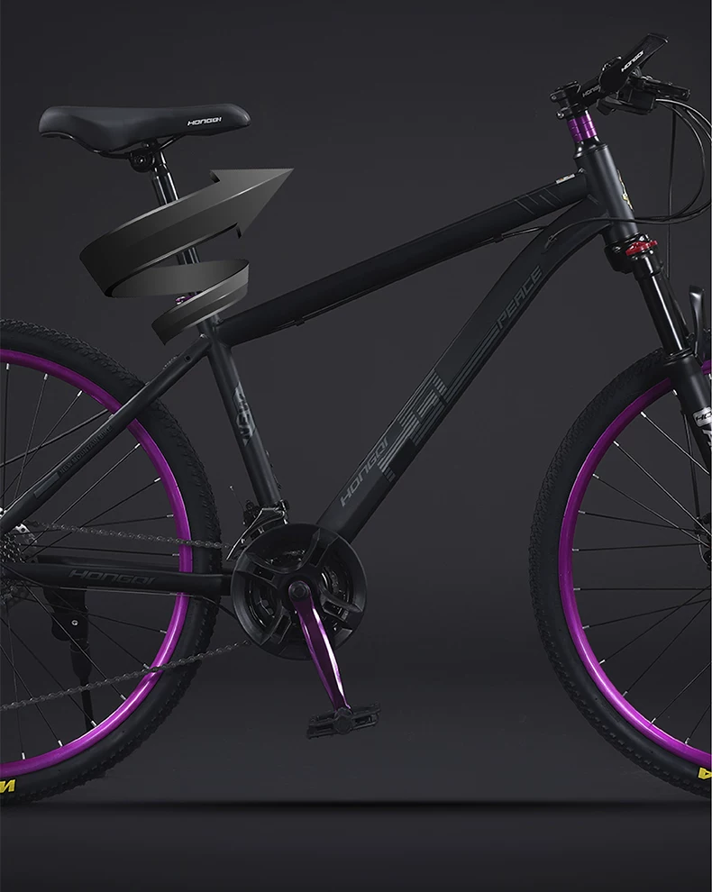 Red Flag Official Flagship Store Aluminum Alloy Mountain Bike Male Adult Off road Variable Speed Highway Purple Matching Youth Bike