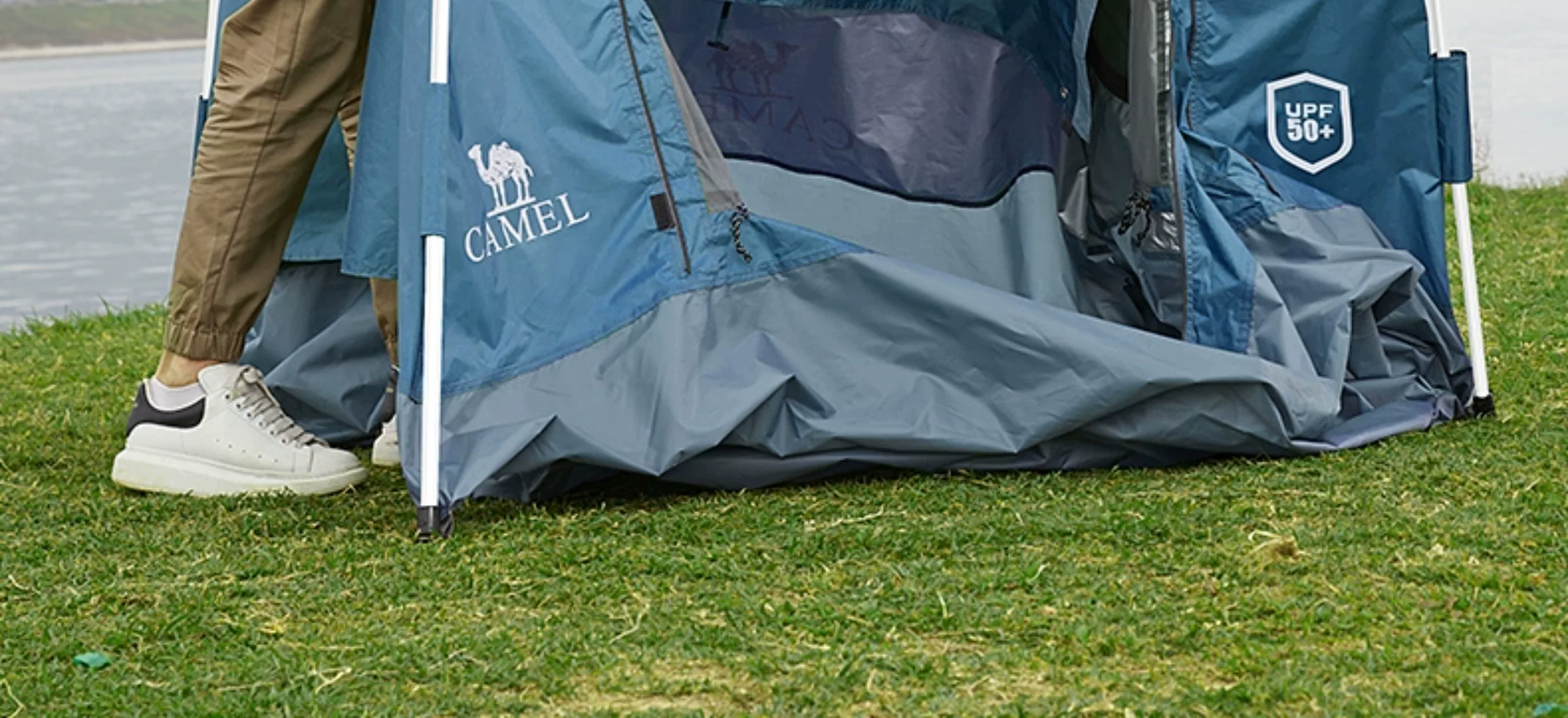 [Mountain House] Camel Tent Outdoor Canopy Portable Folding Automatic Windproof Park Camping Outdoor Camping Equipment