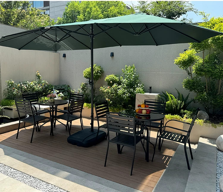 Outdoor Umbrella, Courtyard Umbrella, Sunshade Umbrella, Courtyard Roman Umbrella, Large Sun Umbrella, UV resistant Double Head Design
