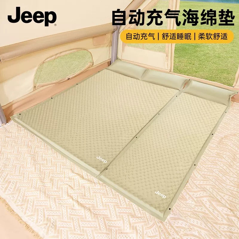 Jeep camping canopy with automatic inflatable moisture-proof mat for 3-5 people, four season double layered tent, Jeep no installation tent