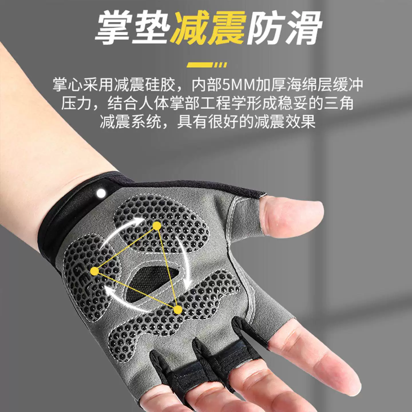Suitable for Giant cycling gloves, half finger mountain road bike gloves, men's and women's anti slip, shock-absorbing, breathable equipment