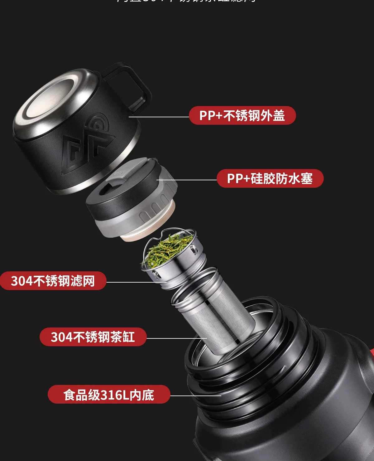 Insulated Cup Large Capacity Outdoor Insulated Pot Large Household Hot Water Bottle Water Bottle Travel Portable Construction Site Insulated Water Cup