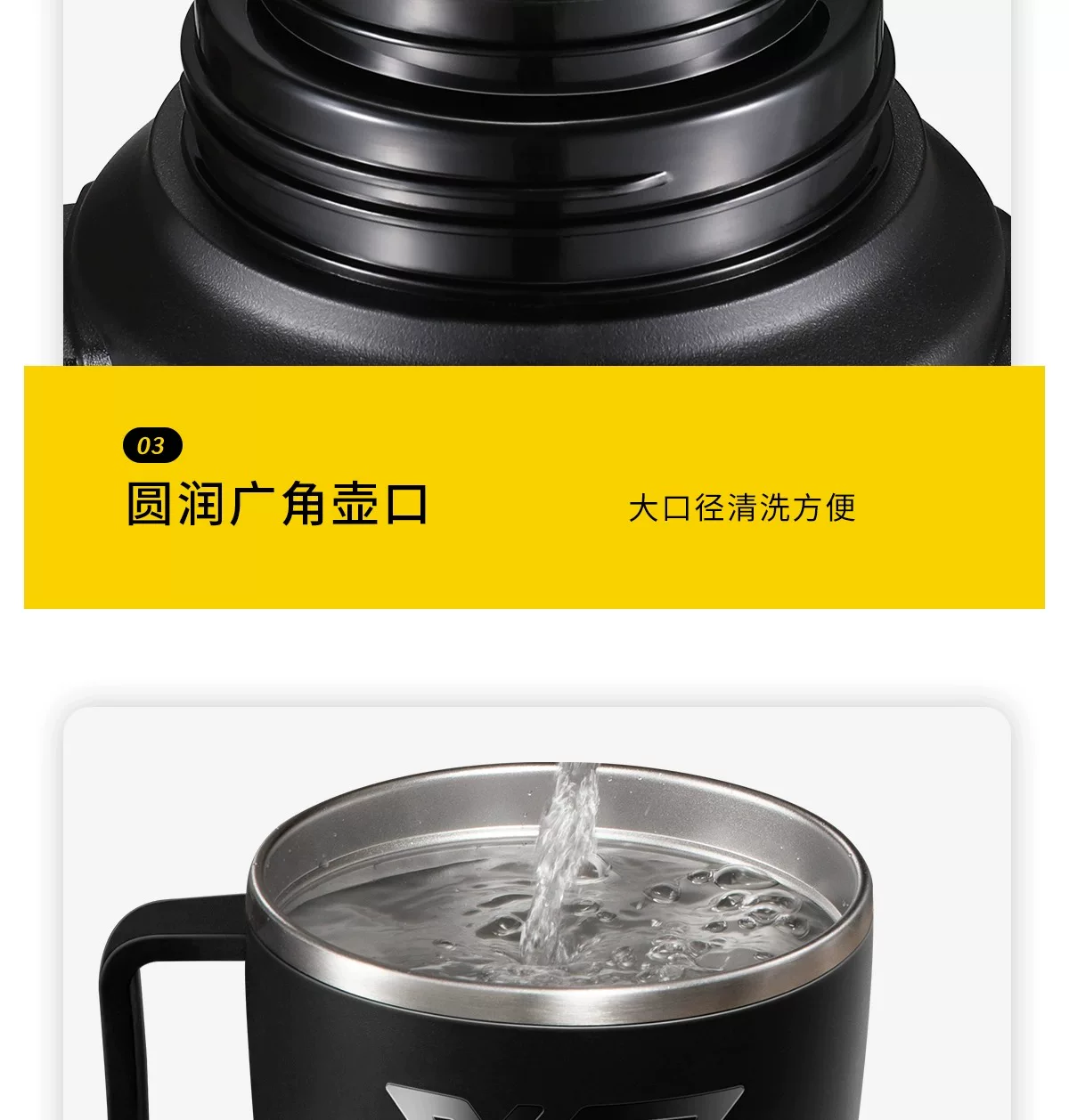 Insulated Cup Large Capacity Outdoor Insulated Pot Large Household Hot Water Bottle Water Bottle Travel Portable Construction Site Insulated Water Cup