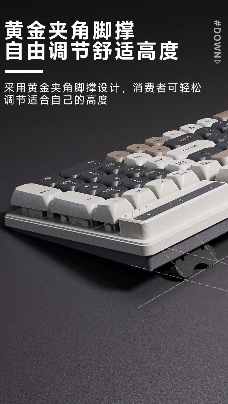 Leilin Suspension Mechanical Touch Keyboard Mouse Set Wired Film Silent Office Gaming PC