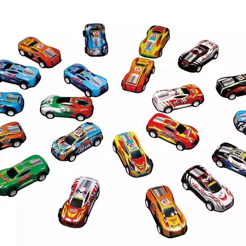 Drop resistant alloy rebound car mini iron racing drum toy car rebound car toy boy