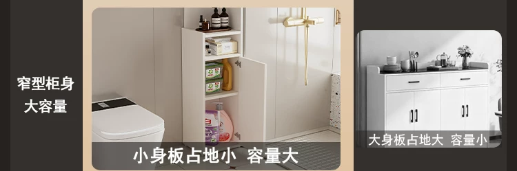 Honeycomb aluminum bathroom side cabinet, makeup room aluminum alloy storage cabinet, toilet stand cabinet, dry area side cabinet, high cabinet